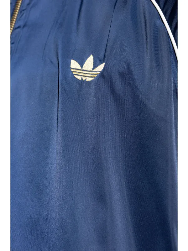Adidas embroidered logo Track Top Blue FARFETCH GE