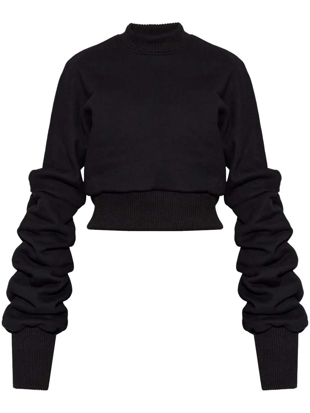 The Mannei puff-sleeves fine-knitted jumper - Black