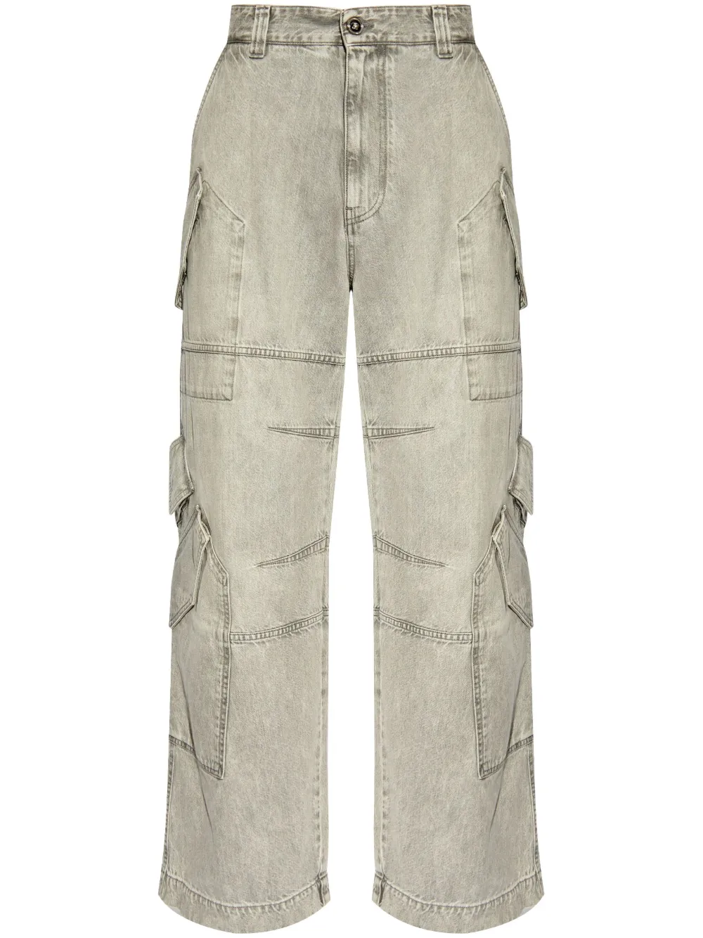 Versace Cargo jeans met wijde pijpen Grijs