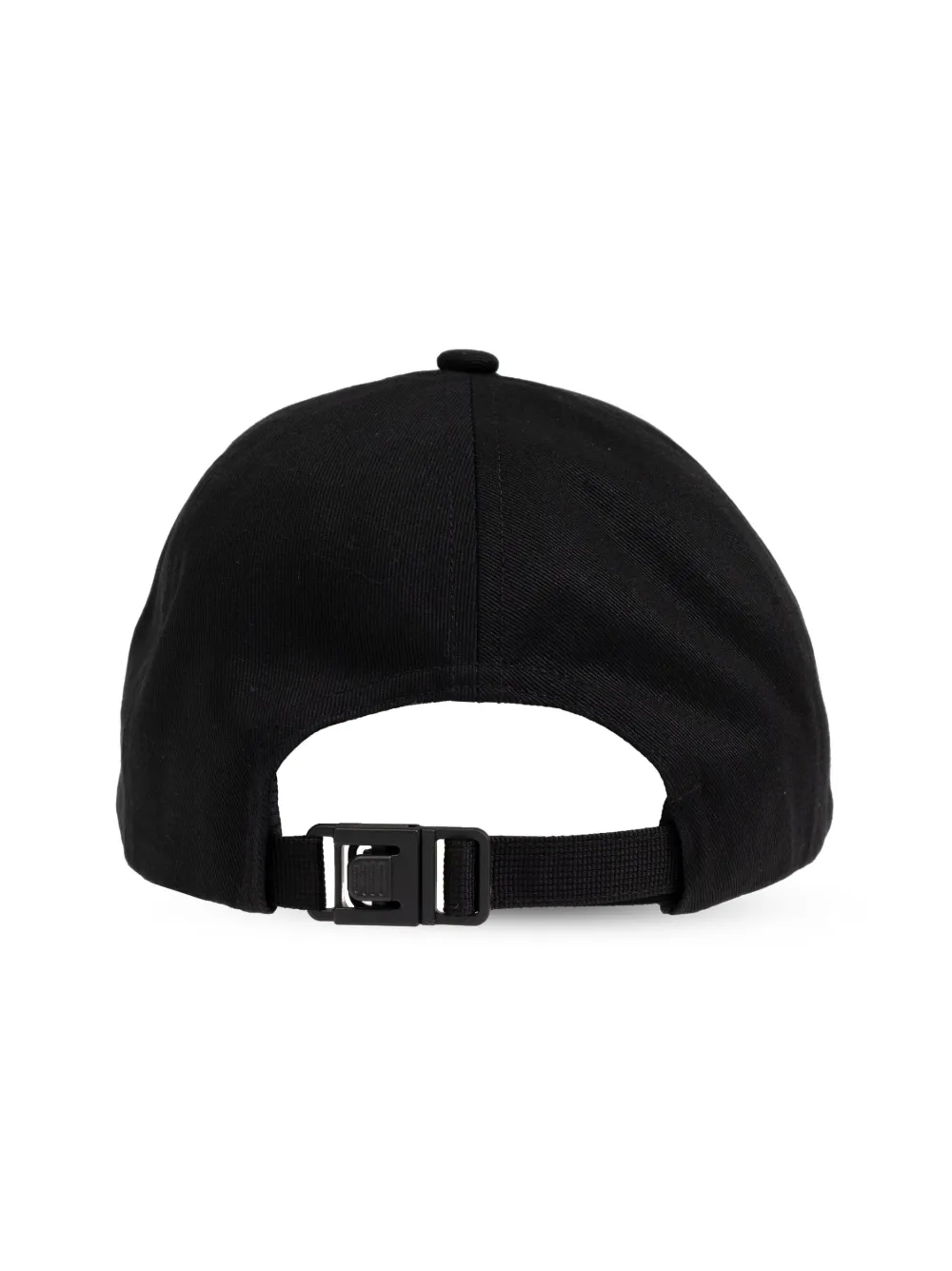 Moncler Relaxed Hat With Curved Brim And Button In Black