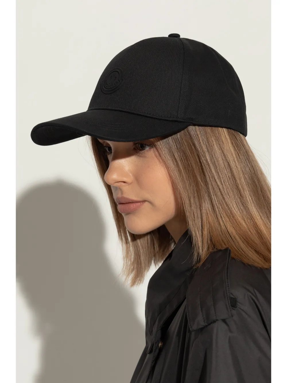 Moncler Gabardine honkbalpet - Zwart