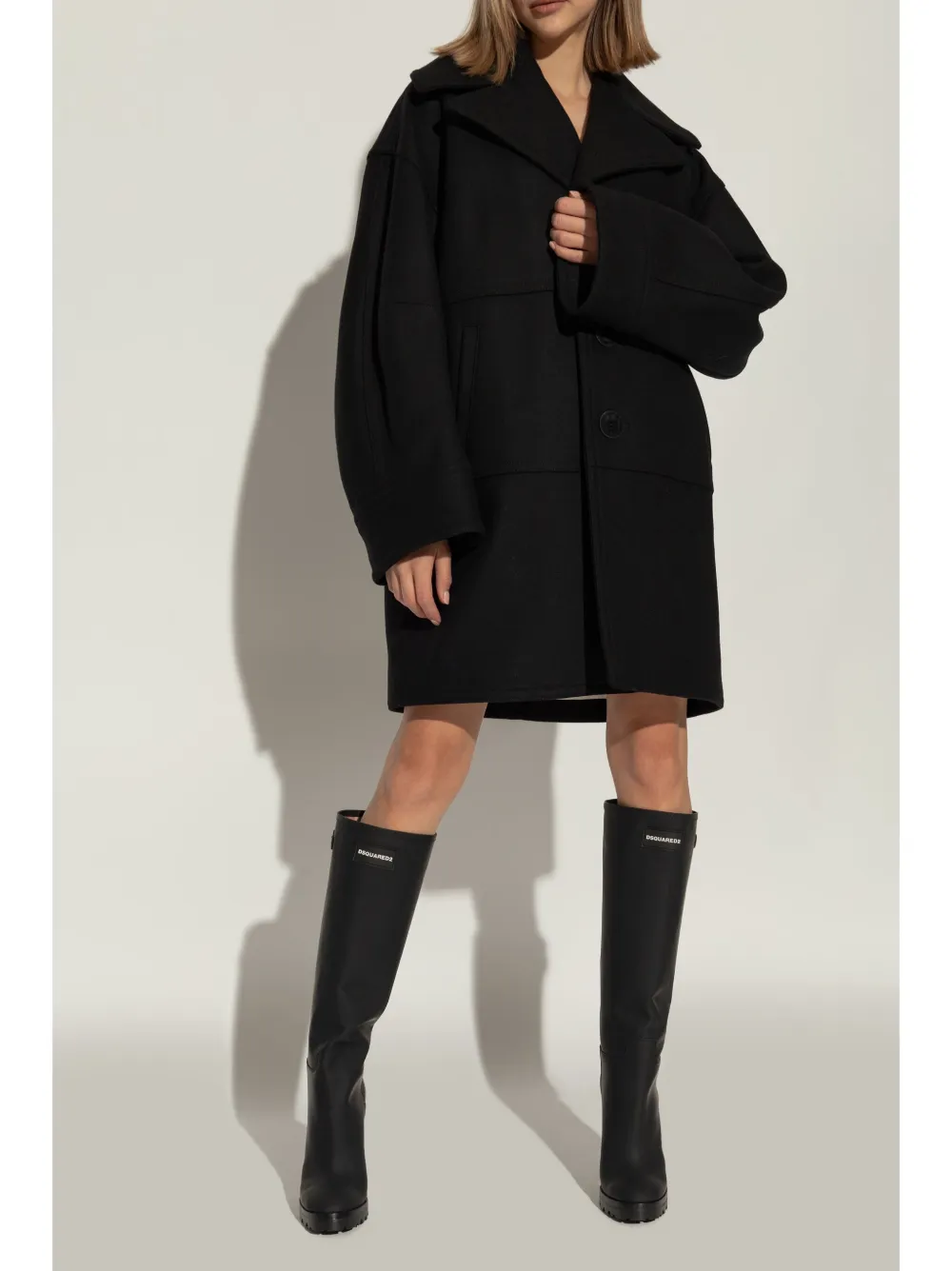 DSQUARED2 90 mm laarzen met logoprint Zwart