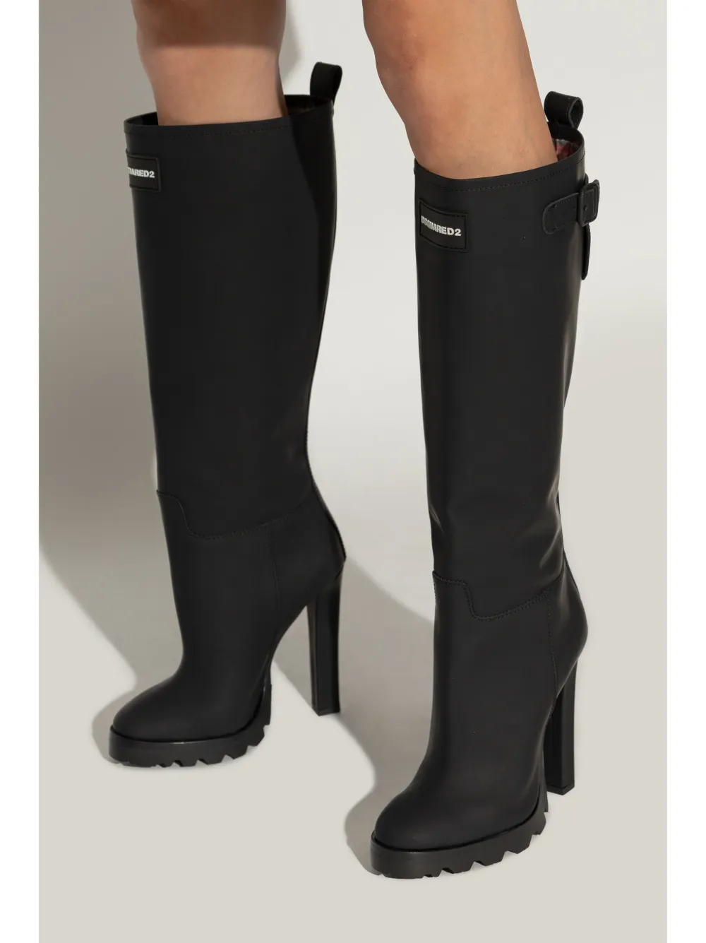 DSQUARED2 90mm logo-print boots - Zwart