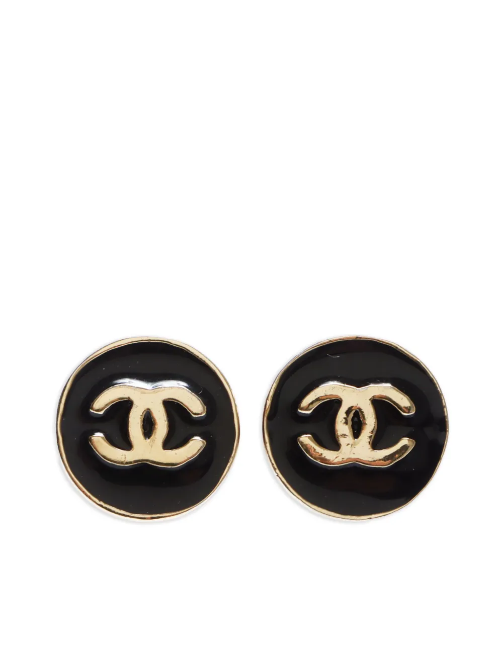 CHANEL Pre Owned Puces d oreilles a Logo CC 2014 Or FARFETCH FR