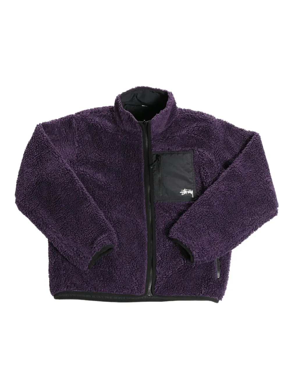 Stüssy Sherpa reversible jacket Paars