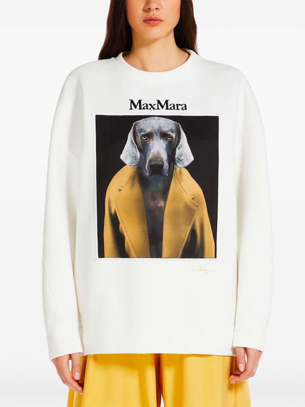 Max Mara Wegman print sweatshirt - Wit