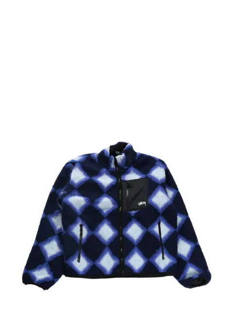 Stüssy diamond-pattern jacket