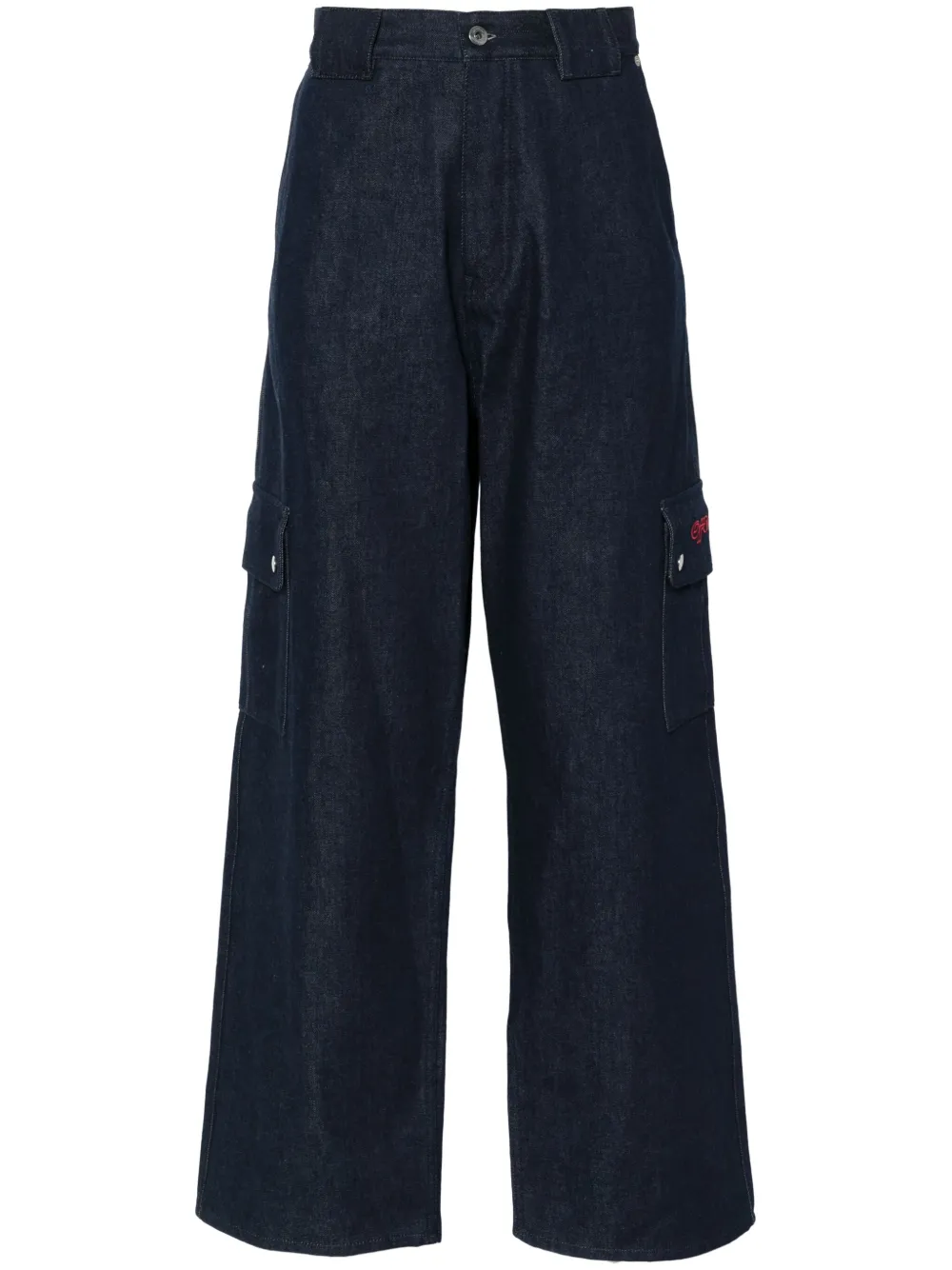 Off-White Script cargo jeans Blauw