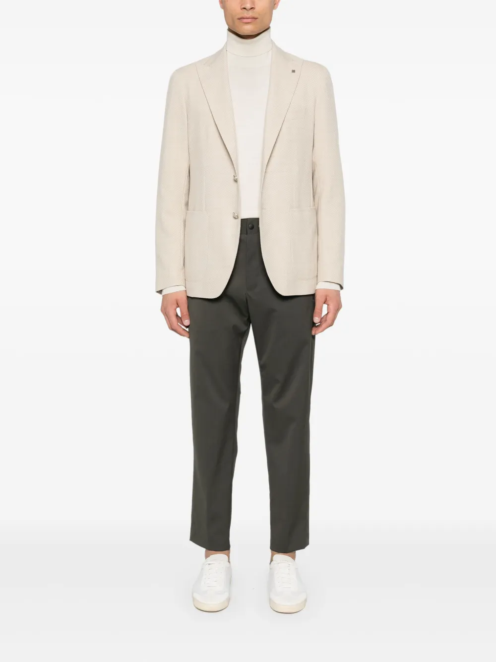 Tagliatore Blazer met enkele rij knopen - Beige
