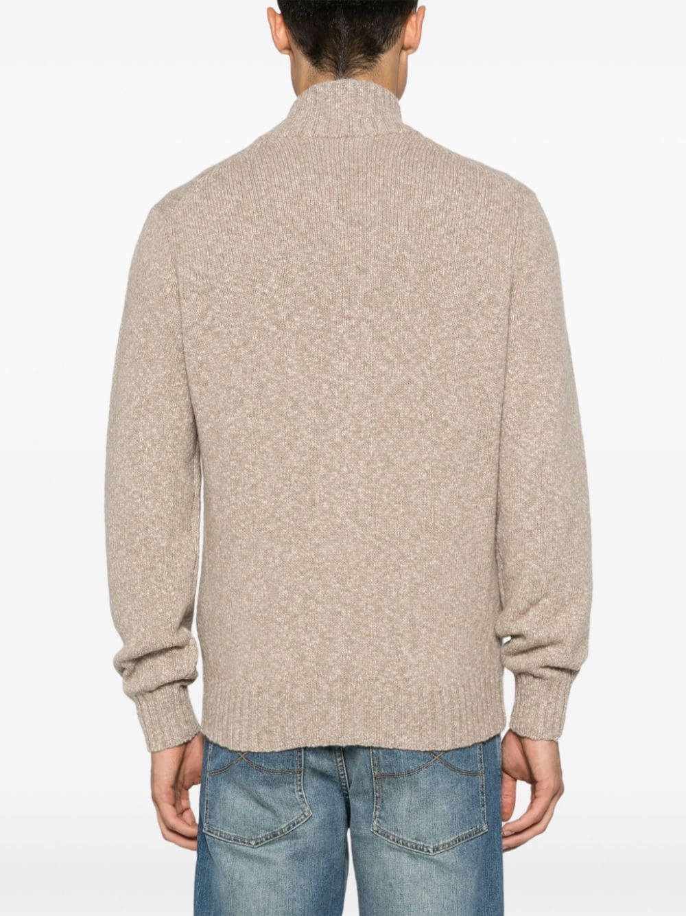 Shop Brunello Cucinelli Mélange-effect Cardigan In Neutrals