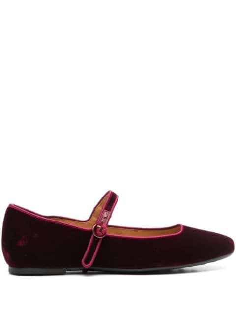 Tod's velvet ballet flats