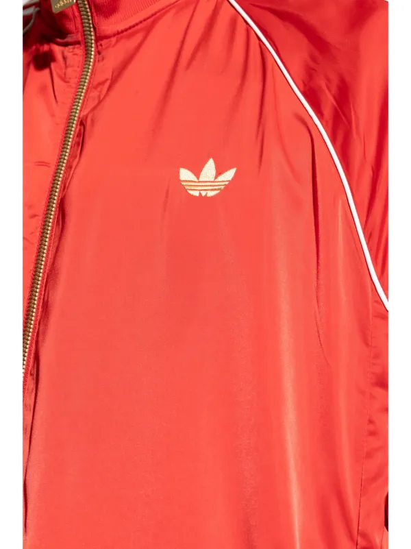 Adidas embroidered-logo Sport Jacket | Red | FARFETCH