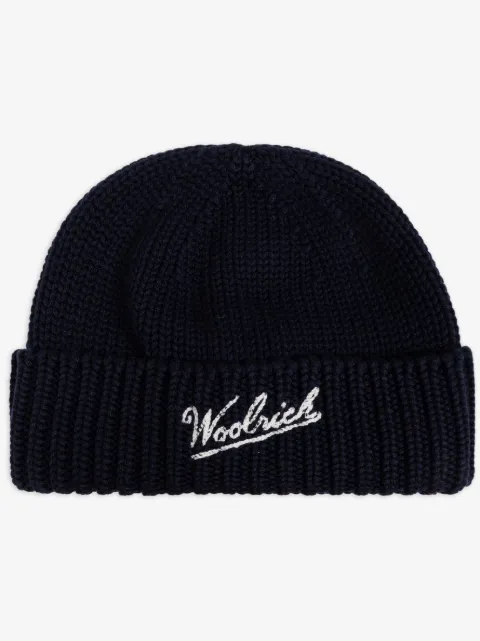 Woolrich bonnet à logo intarsia