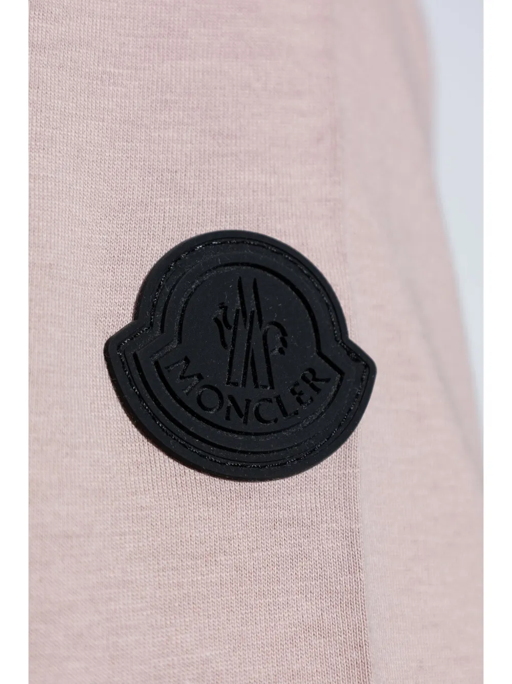 Moncler Katoenen T-shirt met logopatch Roze