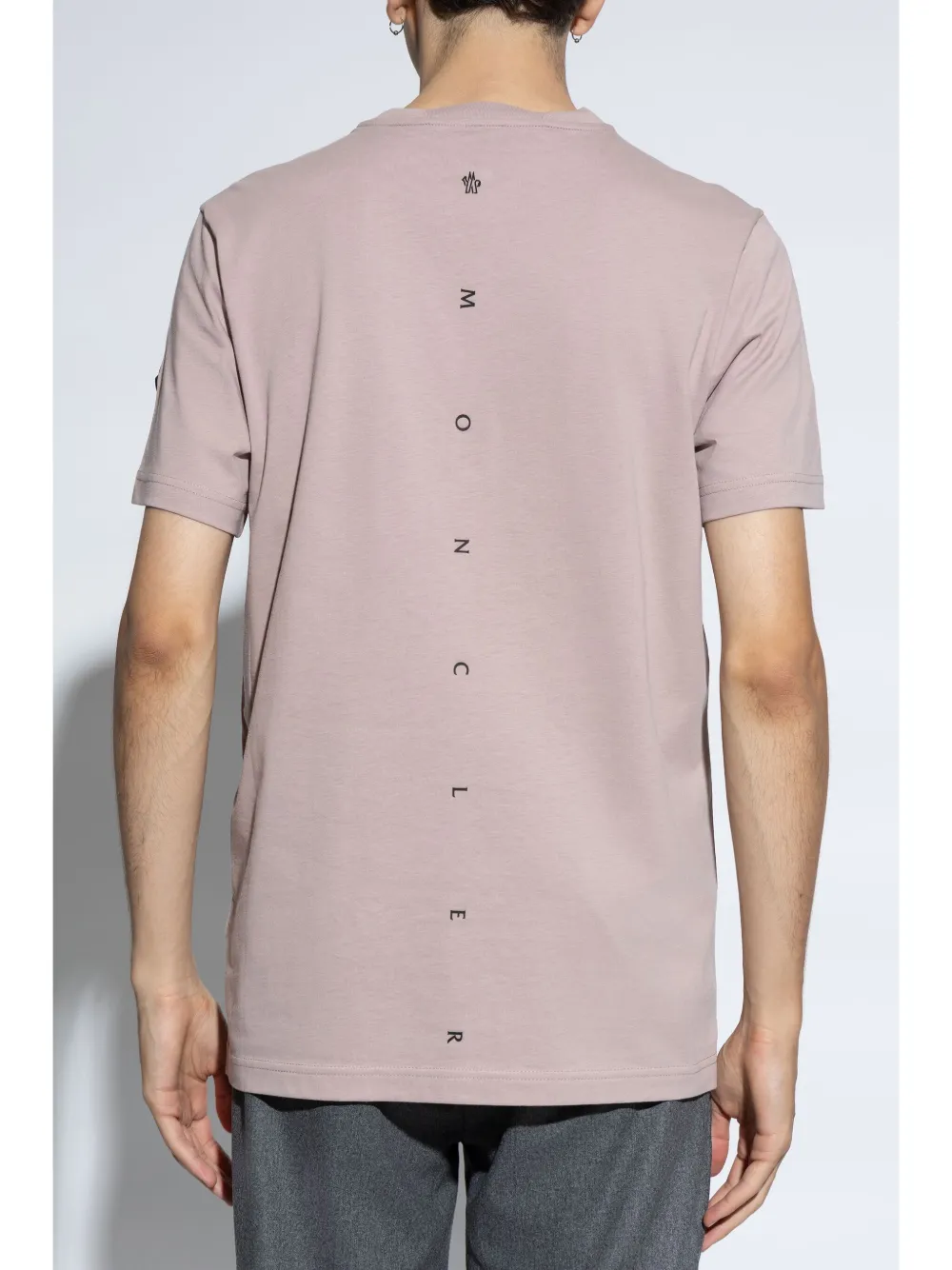 Moncler Katoenen T-shirt met logopatch Roze