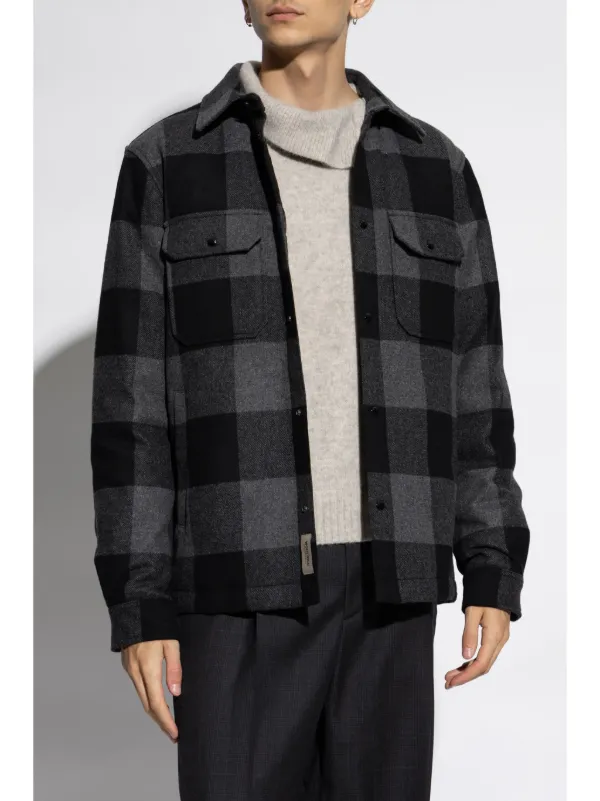 Woolrich check-pattern Wool Shirt | Grey | FARFETCH