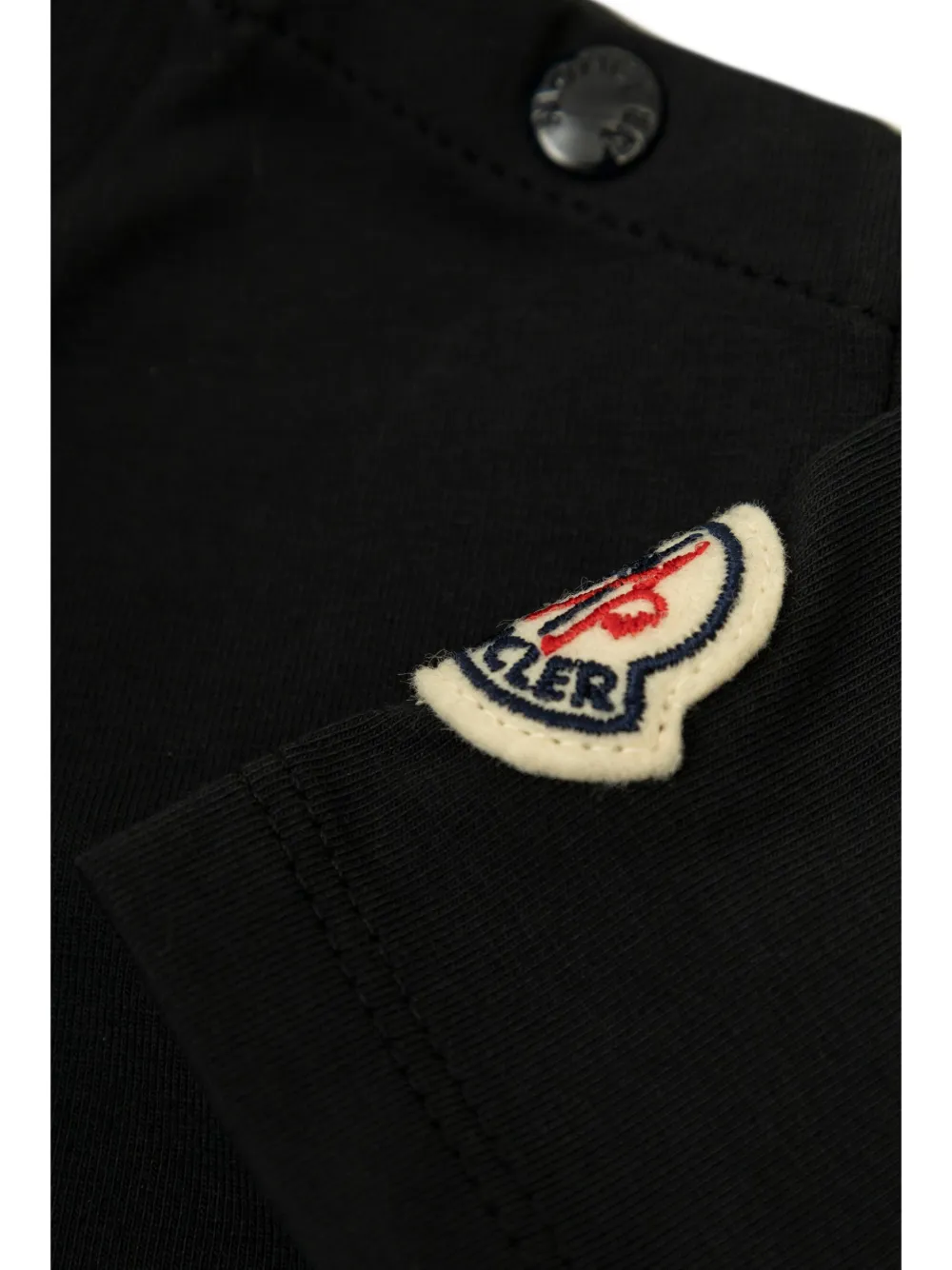 Moncler Enfant T-shirt met logoprint Zwart