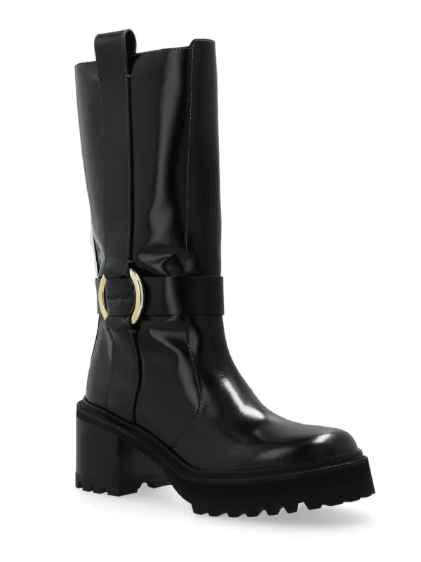 See by chloe biker boots on sale