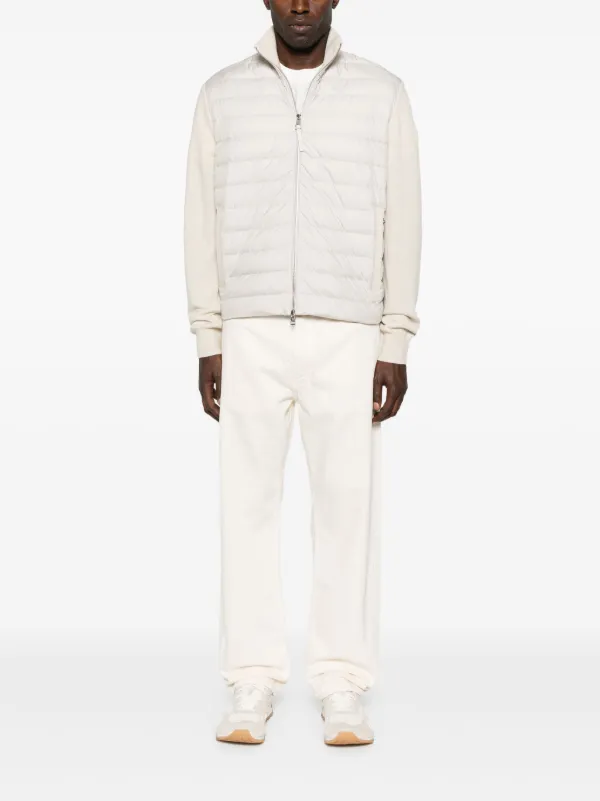 Moncler Panelled Cardigan | Neutrals | FARFETCH