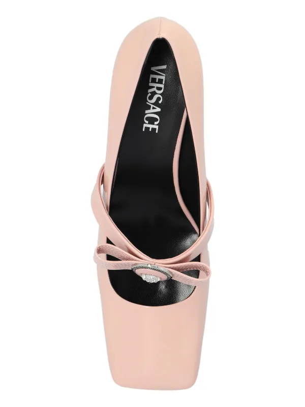 フラットシューズ VERSACE Woman Flat shoes Pink 78VA3SQ171352 R53 Versace 55mm Gianni Ribbon Pumps | Pink | FARFETCH