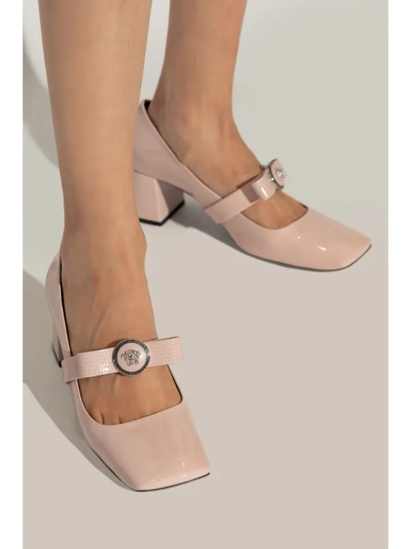 Versace 55mm Gianni Ribbon Pumps | Pink | FARFETCH