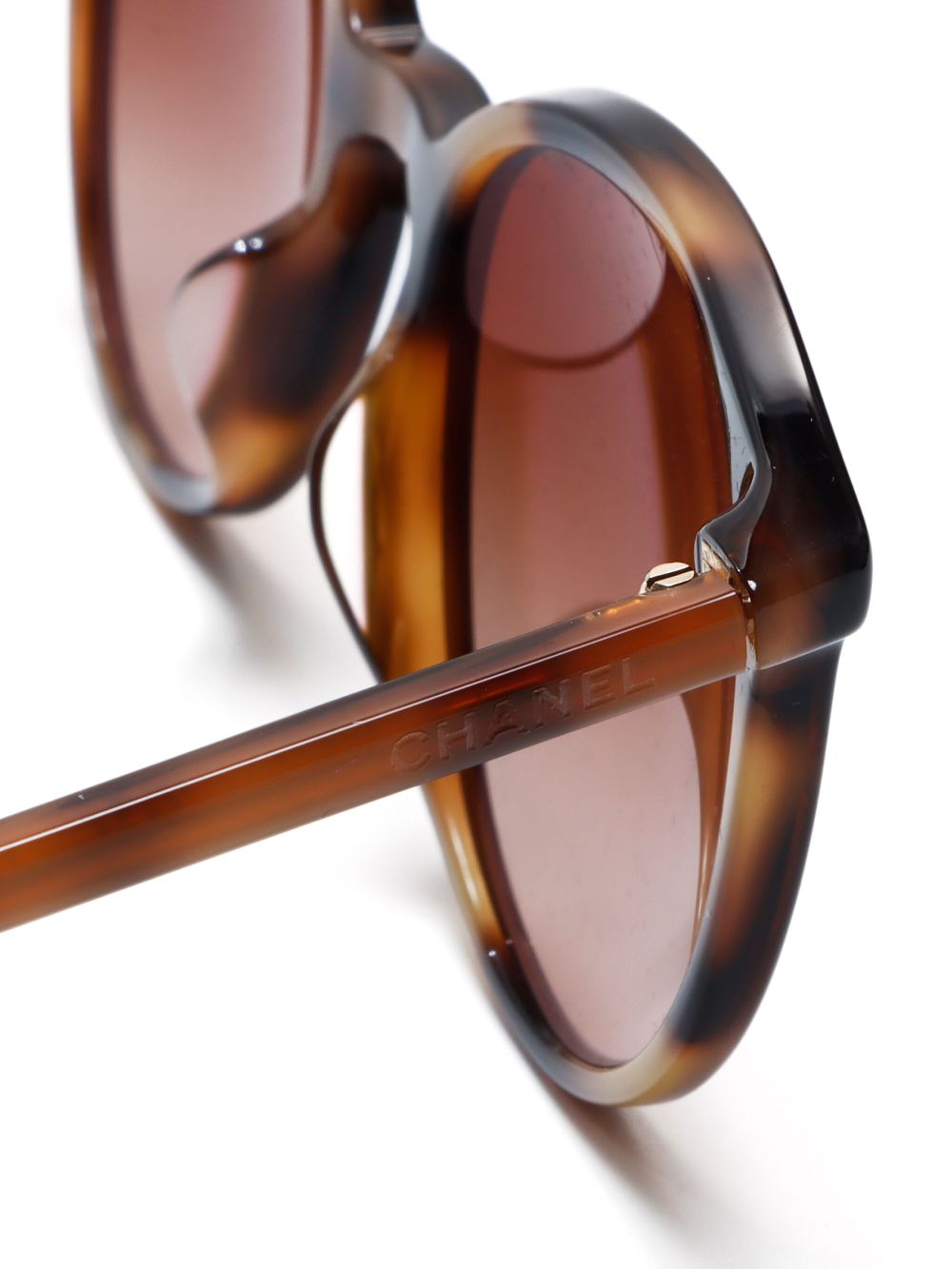 CHANEL 2000s tortoiseshell-effect sunglasses Women