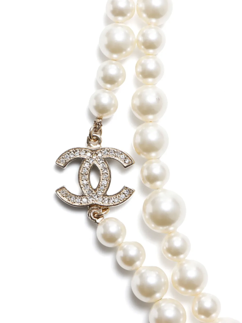 CHANEL Pre-Owned 2012 CC pearl necklace - Goud