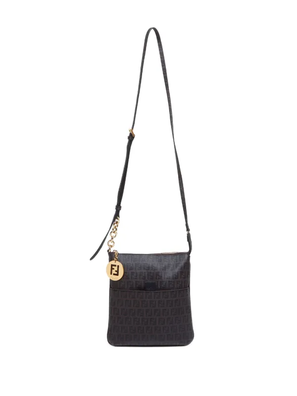 Fendi Pre Owned Zucchino Cross Body Bag Brown FARFETCH CA