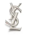 Saint Laurent Pre-Owned YSL brooch - Silver