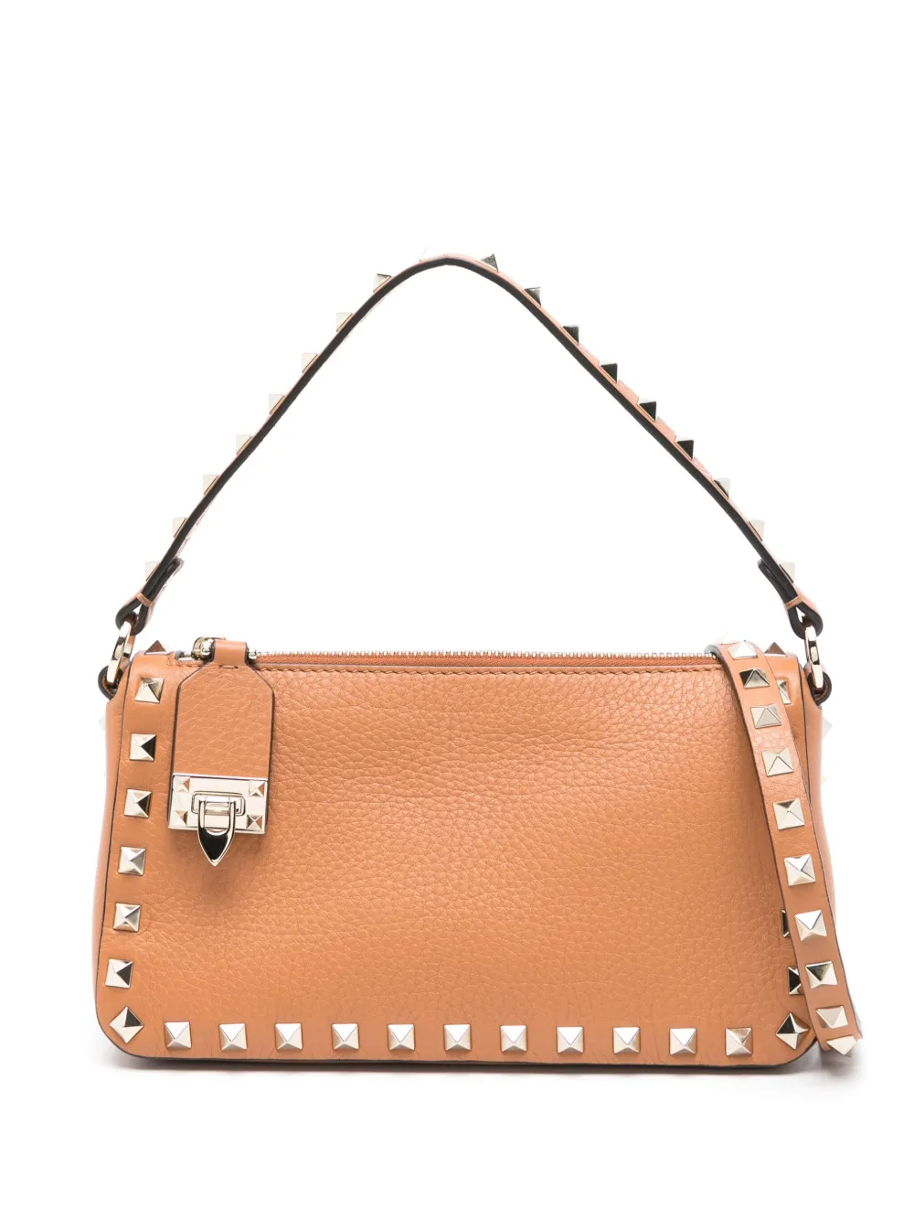Valentino Garavani ロックスタッズ ハンドバッグ - ブラウン Valentino Garavani ロックスタッズ ハンドバッグ - ブラウン