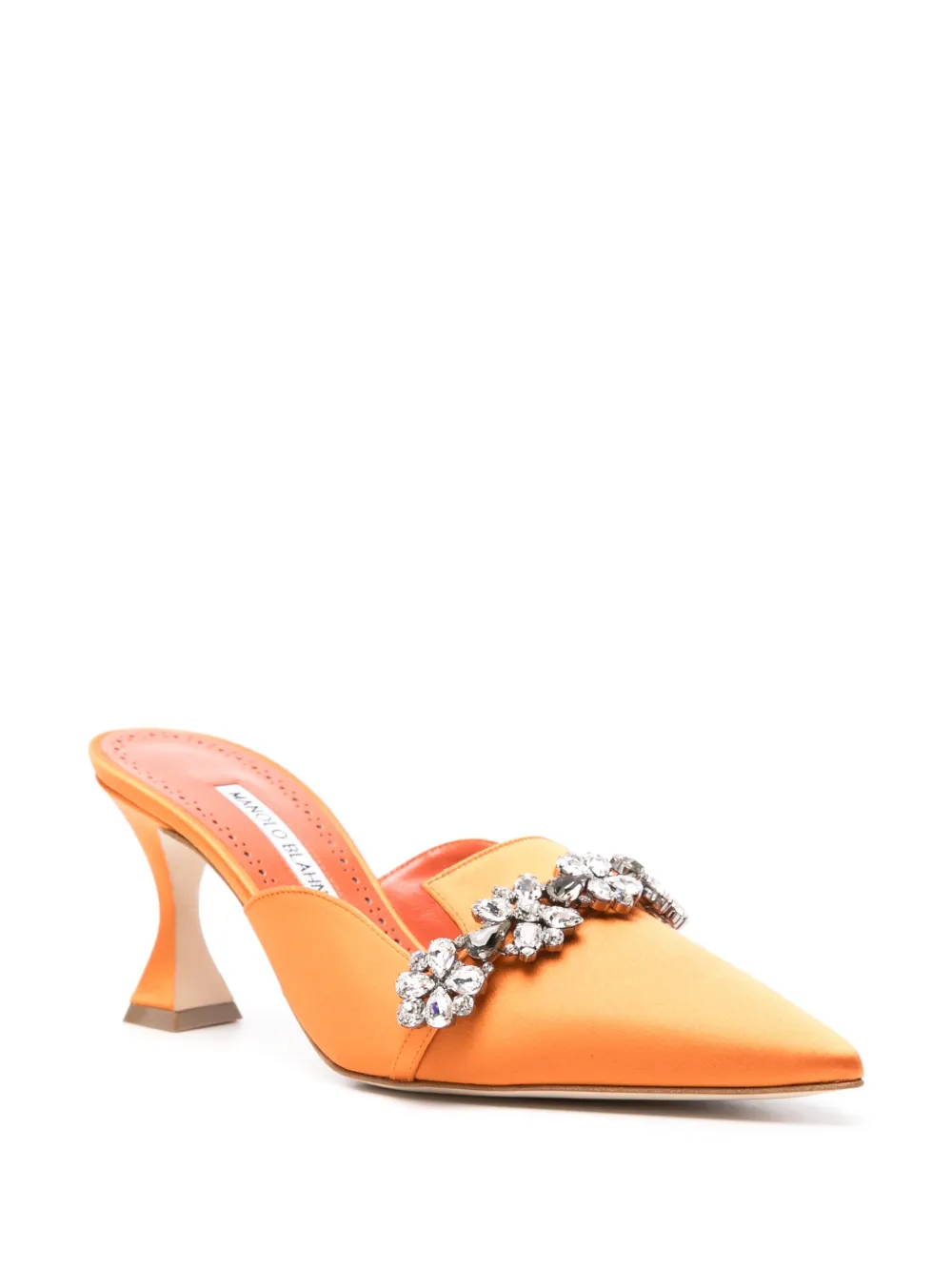 Manolo Blahnik 75mm Permu mules - Oranje