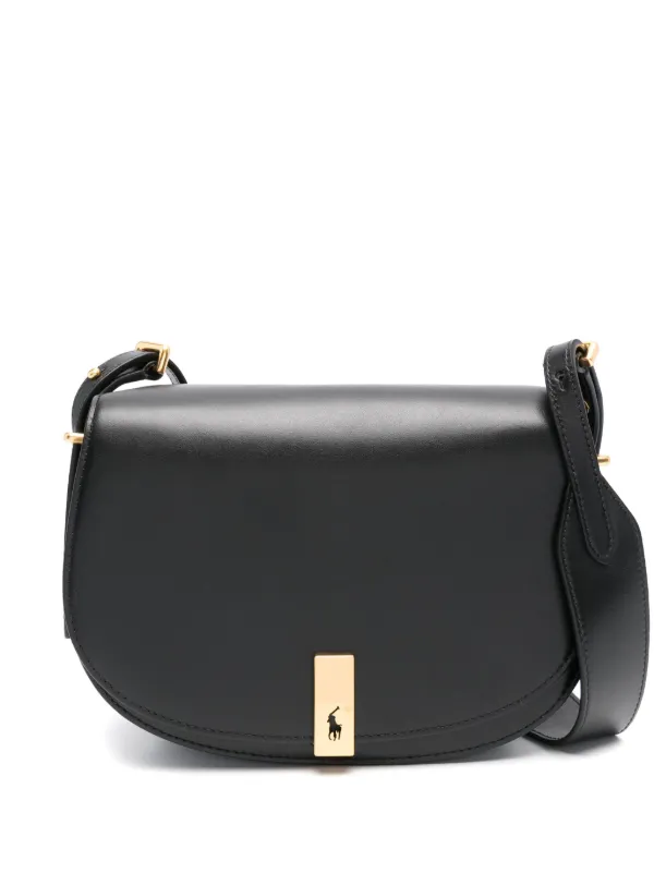 Polo Ralph Lauren ショルダーバッグ 黒 Polo Ralph Lauren サドル ポロ ID ショルダーバッグ | ブラック