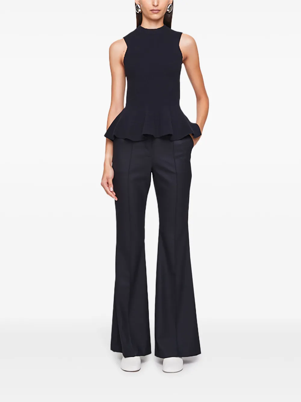 Anna Quan Winnie top met peplum afwerking - Zwart