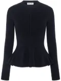 Anna Quan peplum hem ribbed knit top - Black
