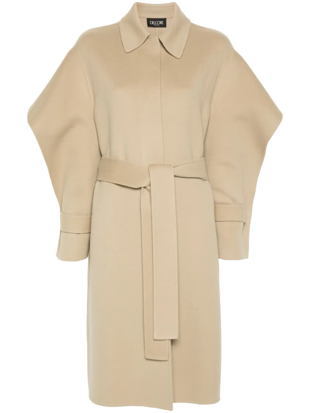 Del Core Jas met gedrapeerde mouwen Beige