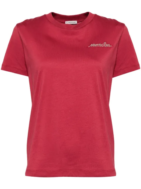 Moncler playera con logo con cuentas