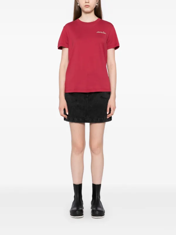 Moncler ビーズロゴ Tシャツ | レッド | FARFETCH JP