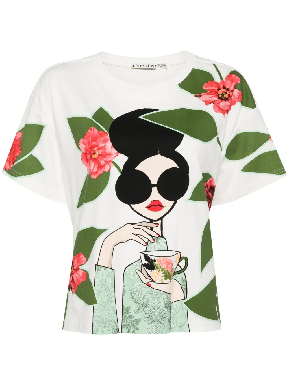 Alice + olivia Evan T-shirt Wit