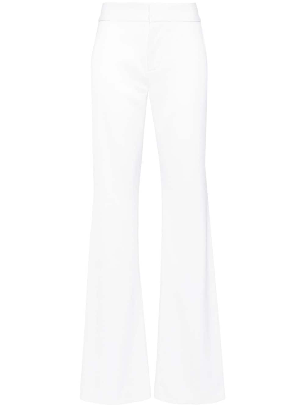 Shop Alice And Olivia Andrew Bootcut Trousers In White