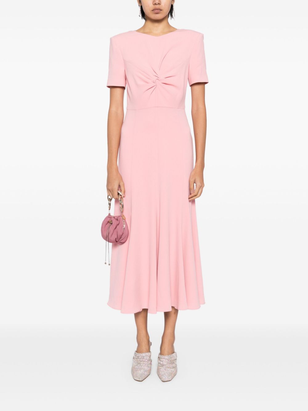 Roland Mouret Midi-jurk met korte mouwen - Roze