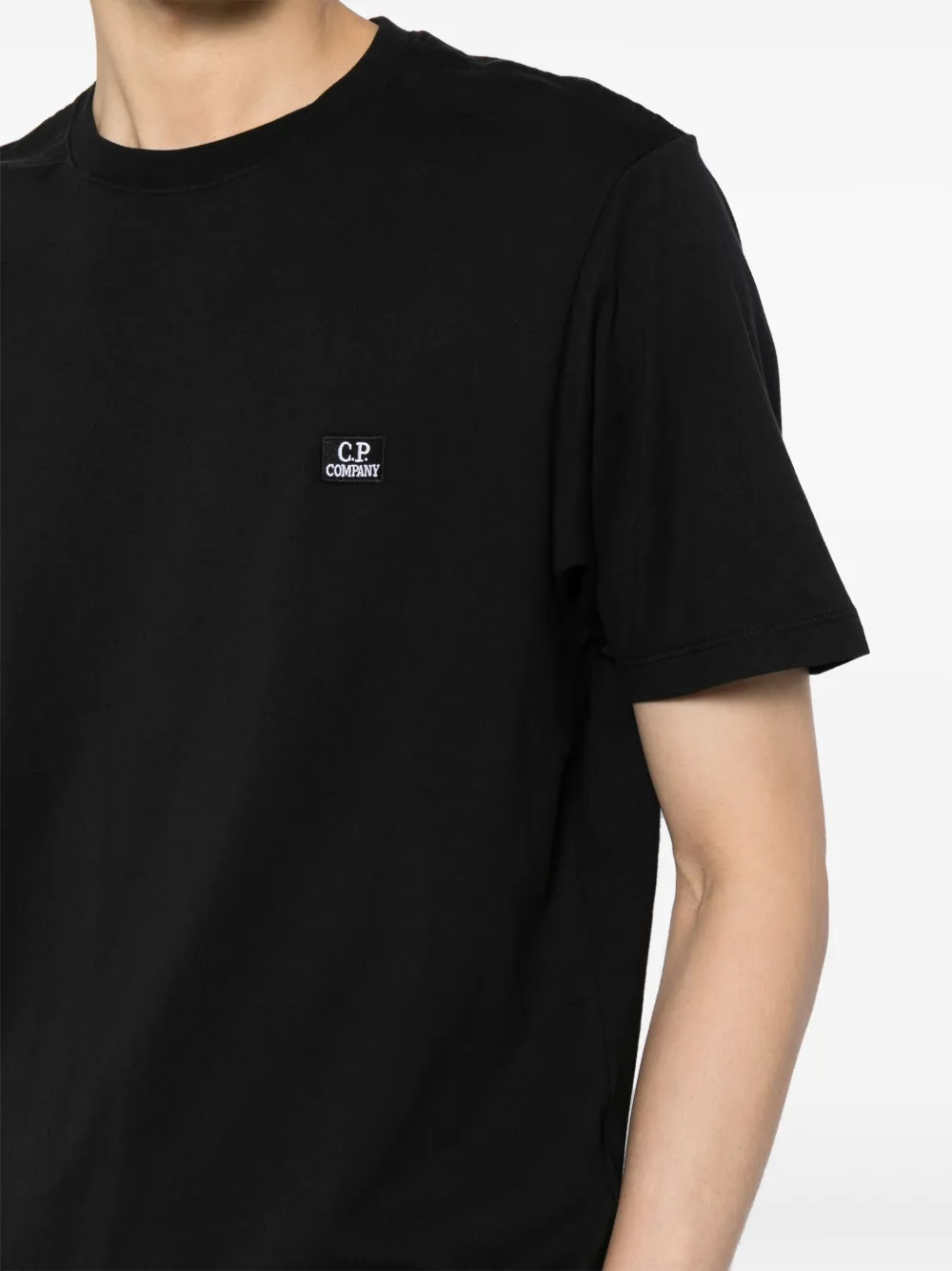 C.P. Company 30 1 jersey katoenen T-shirt Zwart