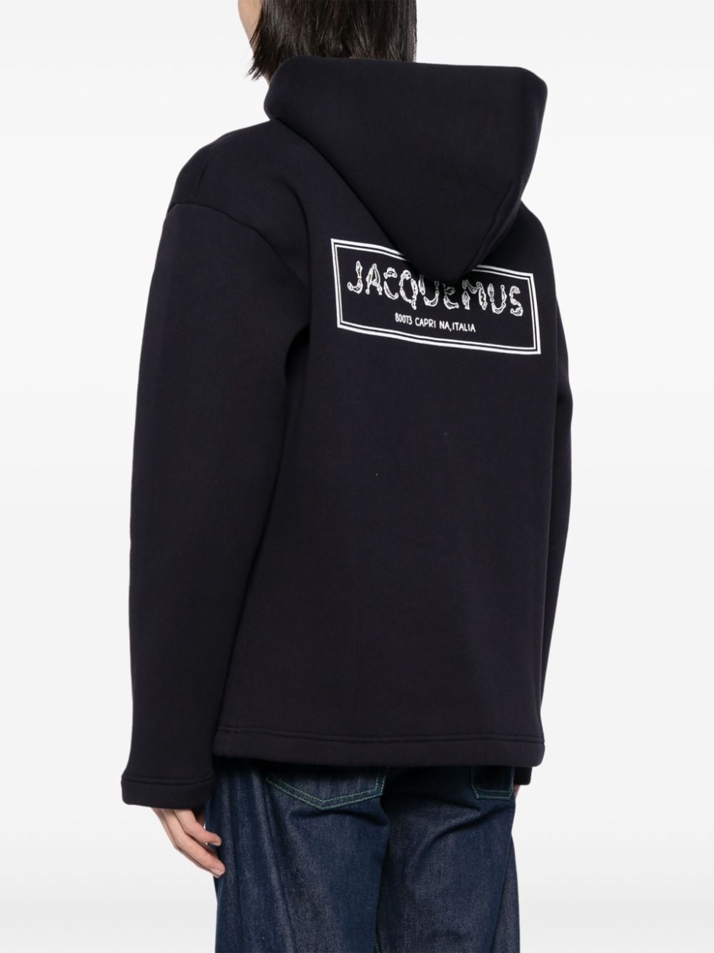 Shop Jacquemus Le Merù Hoodie In 蓝色