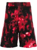 Alexander McQueen Wax Flower track shorts - Red