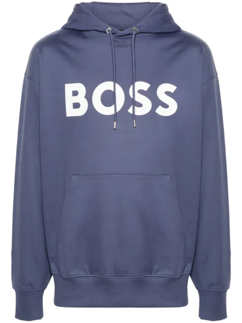 BOSS logo-print hoodie