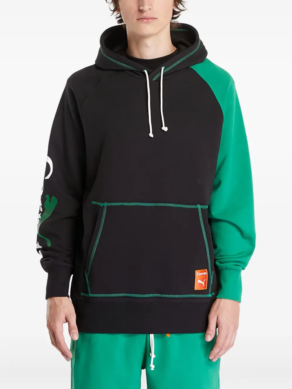 PUMA Felpa in misto cotone con cappuccio - Nero