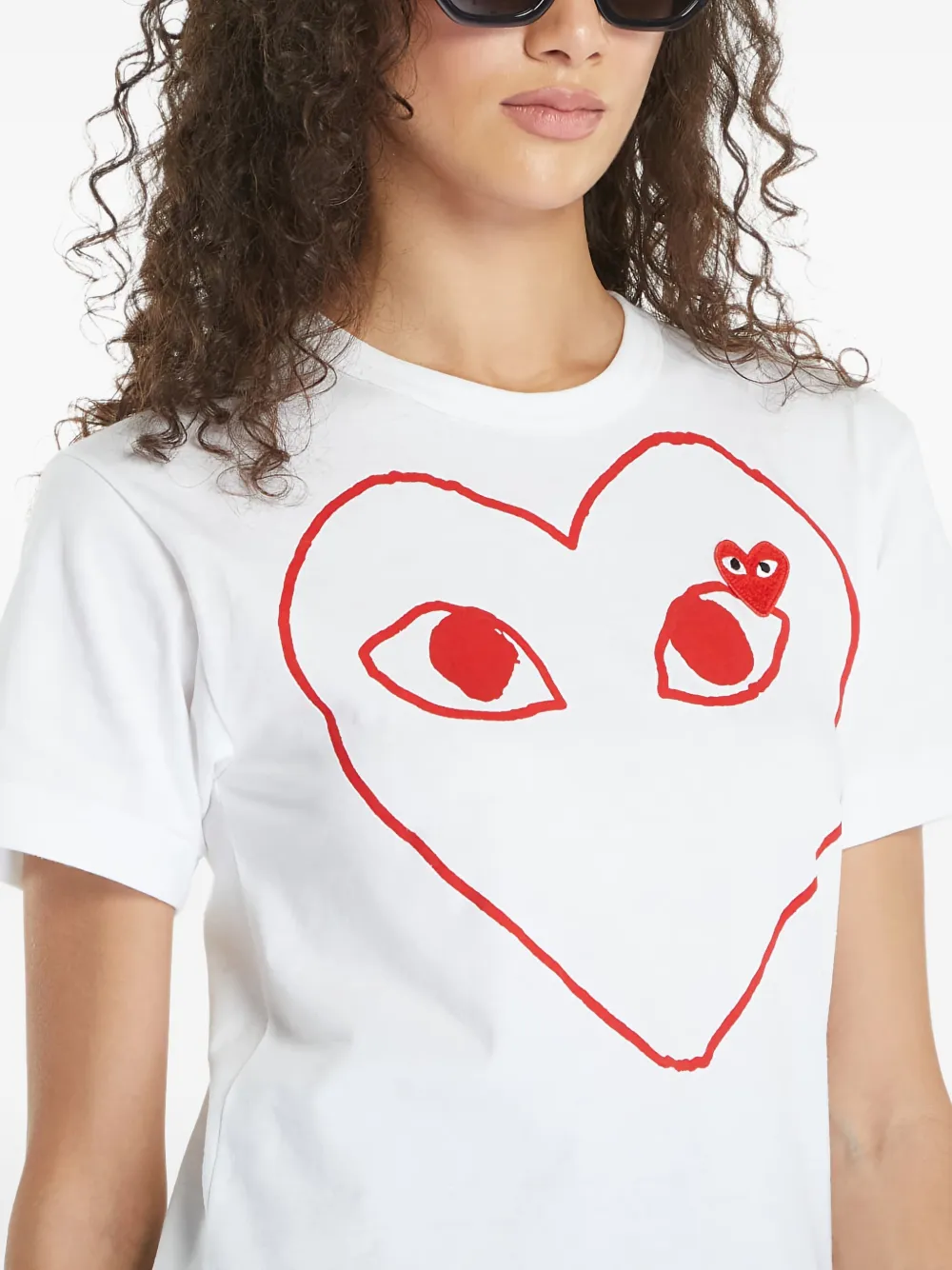 Comme Des Garçons Play ハートプリント Tシャツ | ホワイト