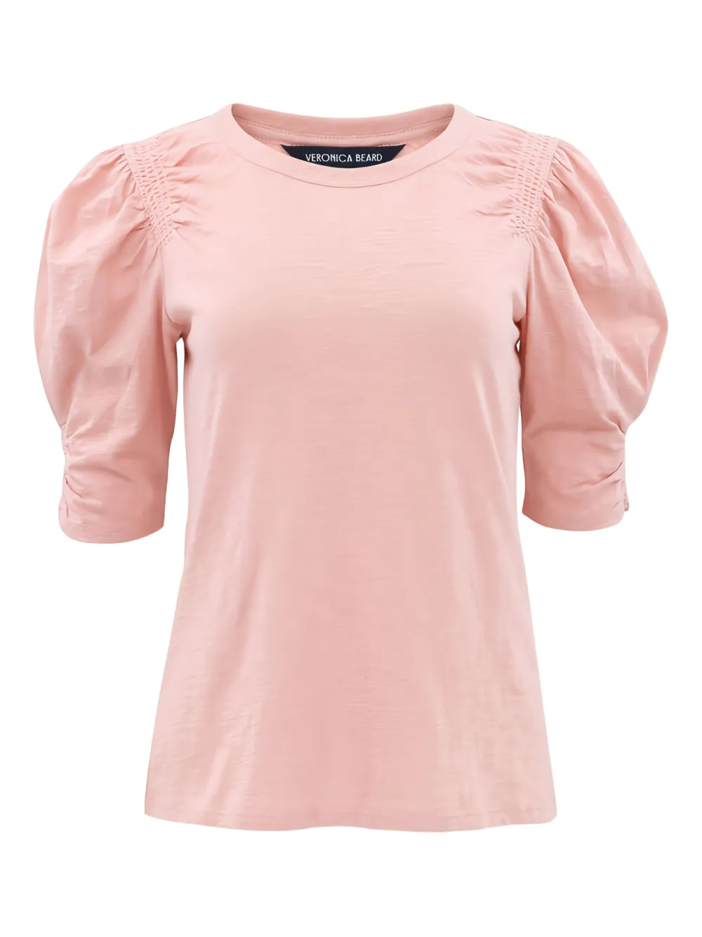 Veronica Beard Puff-sleeve Cotton T-shirt In Pink