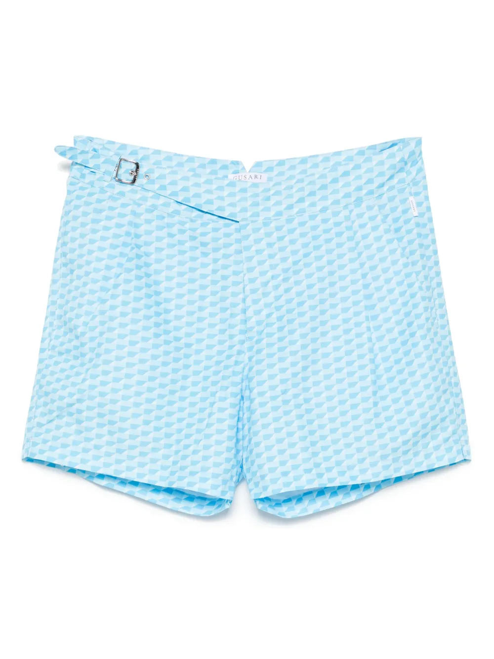 GUSARI London printed swim shorts | Blue | Image 1