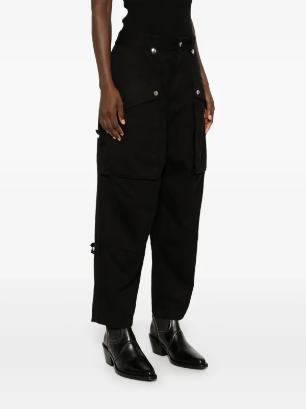 高級素材使用ブランド MARANT ÉTOILE Jannick カーゴパンツ | ブラック | FARFETCH JP パンツ