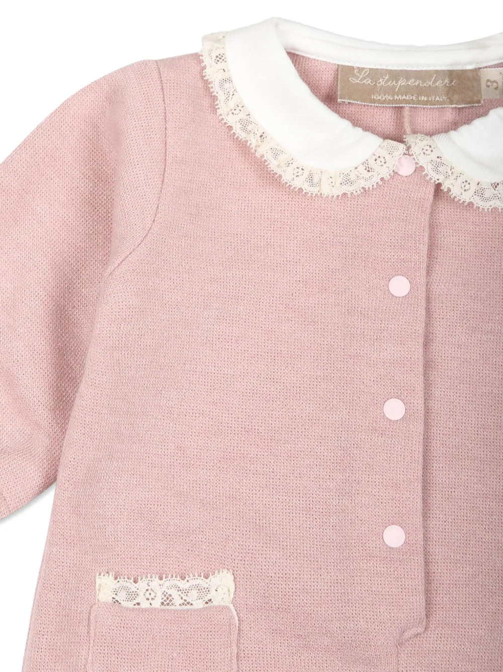 La Stupenderia Pyjama met kant Roze